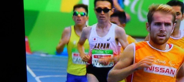リオデジャネイロパラリンピック男子5000m(視覚障害T11)を快走する和田さん